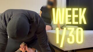 Chastity Foot Tease & Humiliation Week 1 - Tease & Denial