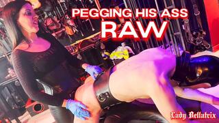 Pegging His Ass Raw