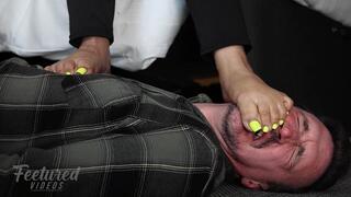 Rude husband gets dominated by his Indian wife's feet (Full HD 1080p MP4)