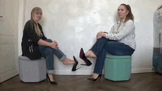 Footsie flirting under jeans 2