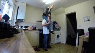 Shoulder Sitting Scissor Hold We Was Almost Caught (4K)