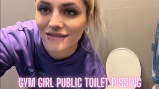 Gym Girl Public Toilet Pissing
