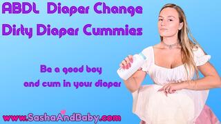 ABDL Diaper Change Diaper Masturbation with Cummies Dirty