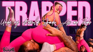 Hot Pink Flexing Femdom pt 1 - Muscular Pink-Haired Goddess Facesitting & Headscissoring Slave in Bright Pink Yoga Pants