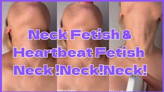 Neck Fetish & Heartbeat Fetish - Throat Movements, Heavy Breathing, and Real Heart Sounds