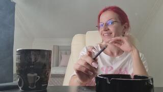 Morning Addiction Ritual – Smoking & Coffee Fetish Session