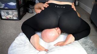 Goddess Booty Face Sitting Domination Barefoot In Black Leggings - Featuring Camilla Tootsie + Solesfeetclips