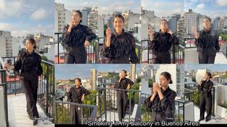 Smoking in my balcony in Buenos Aires!