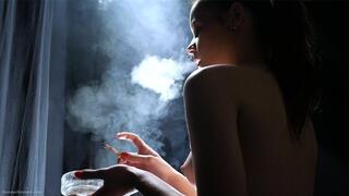 A little bit naked smoking girl 100mm