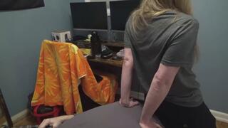 Sniff it, Black yoga pants pink satin panties Pt2