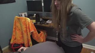 Sniff it, Black yoga pants straddle smother Pt1