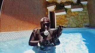 Deep Dive Seduction: Gas Mask Underwater Breathplay, Neoprene Worship & Restricted Breathing (13 Min HD 1080p MOV)