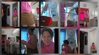 Sunday Funday Toilet Strawberry Top Cute Chocolate Corduroy Levis Mini Skirt