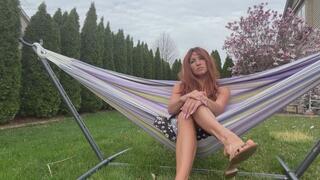 Milf In A Hammock Aldo Sandal Dangle And Slap