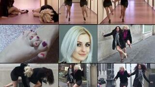 Vanessa & Hillary *EXTREME* One Shoe Hopping (in HD 1920X1080)