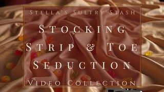 Stocking Strip & Toe Seduction | Foot Fetish, Stockings Strip, Toe Play, Food Tease, POV