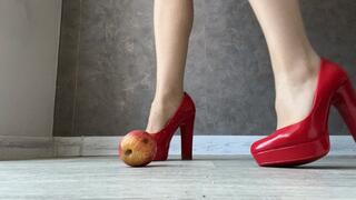 Crush apple with heels!