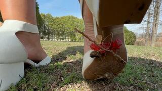 White Heels DESTROY Gummy Bears Into Goo — Dirty Sole Walk & Detailed Heel View (60FPS)