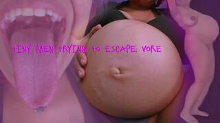 Tiny men trying to escape Vore - Milky