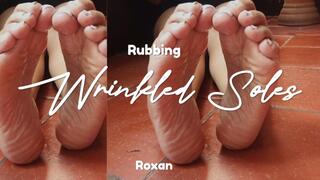 Roxan rubbing his feet he reveals very wrinkled soles (3)