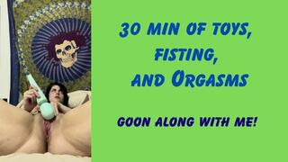 Solo Fisting, Tentacle Dildos, & Vibrator - 30 min of orgasms