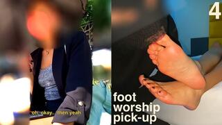 From Reading on a Bench To a Room Having Her Toes Sucked & Feet Licked - 23yo Student Becomes My Personal Foot Slut - Foot Worship Pick Up 4