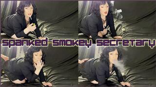 Smoking Secretary Spanked & Fondled [4K]