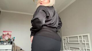 Curvy blonde tease!