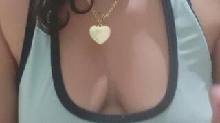 Vore, girl swallowing chocolate ice cream