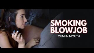 Topless Smoking Blowjob – Cum In Mouth Finish