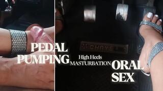 I masturbate I masturbate and pump pedals with high heels (3)
