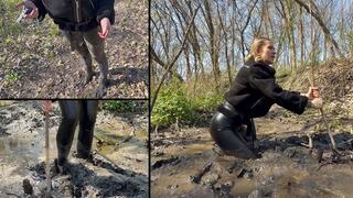 Agent Alina is on a mission, but gets stuck in the mud and loses her heels