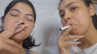 Lots of smoke in your face - Light a cigarette