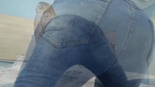 Redhead farting deliciously in jeans for you CLIP 2 by Nicolle Romanofe cam full hd