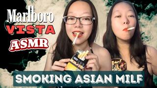 Smoking Asian MILF Devours Marlboro Vista for the First Time *ASMR*