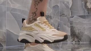 Sneakers Crushing a Chicken – Slow Messy Food Crush