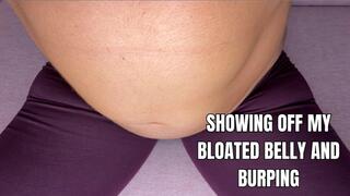 Showing off my bloated belly and burping - OnlyVanessa