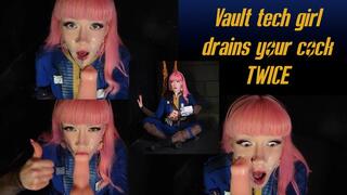 FALLOUT: Vault Tech Girl Drains your Cock TWICE!
