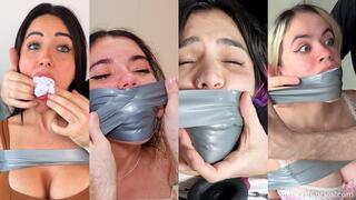 Tape-Gagging Compilation! Cute Girls Get Their Mouths PACKED and SEALED Tight! (HD)