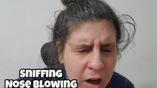 Sneezing & Nose Blowing Fetish: Chubby Girl Sneezes a Lot & Blows Her Nose POV