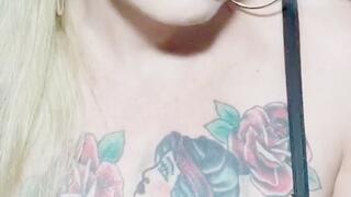 Blowing smoke in your face - Black lipstick - Black Nails