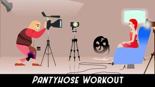 Evangelines Pantyhose Workouts in Red