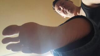 You foot pervert,my foot servant,foot slave