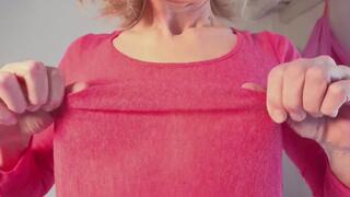 Masturbate for her small tits