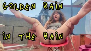 Golden rain under rain