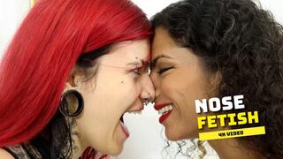 Mibby and Goddess Diaba in nose fight (4K VIDEO)
