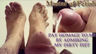 Pay homage to Me by admiring My dirty feet