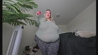 SSBBW Feedee Begs For Funnel Feeding with Burp