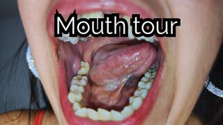 Mouth tour and tongue close up