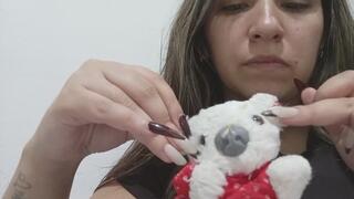 He picked my nose and got my snot on it.